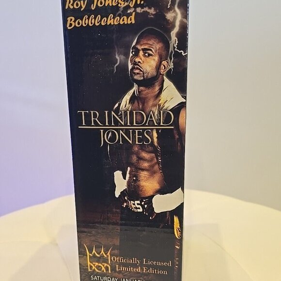 Boxer ROY JONES JR. Boxing Bobblehead TRINIDAD Jones 2008 IN BOX Don King RARE - Picture 7 of 10
